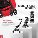 gb Pockit Air All Terrain Ultra Compact Lightweight Travel Stroller with Breathable Fabric in Velvet Black