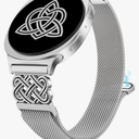 Stainless Steel Magnetic Loop Compatible with Samsung Galaxy Watch 8 40mm 44mm/Watch 8 Classic 46mm(2025) Women Metal Mesh Celtic Knot Dressy Strap