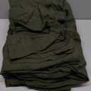 BESTOUCH Sheet Set 100% Washed Cotton Linen Feel Super Soft Comfortable Chic Lightweight 4 Pcs Home Bedding Set Solid Olive Green Queen