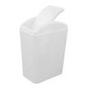 4.2 Gallon Plastic Swing Lid Trash Can, Small Garbage Can with Swing Top Lid, White