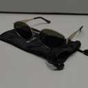 livho 2025 Trendy Oval Sunglasses - Stylish Polarized Shades for Everyday - Retro Metal Frames, Gold/ Green