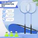 12 Pc Badminton Racket Set, Standard