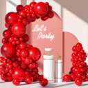 FOTIOMRG 110pcs Red Balloon Garland Arch Kit, 18 12 10 5 inch Red Latex Balloons Different Sizes Pack for Birthday Graduation Baby Shower Valentines Christmas Wedding Party Decorations