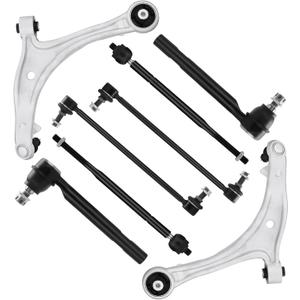 Front Lower Control Arms w/Ball Joints Replacement Suspension Kit for Honda Odyssey 2005 2006 2007 2008 2009 2010 Passenger & Driver Side Stabilizer Sway Bar End Link Outer Inner Tie Rod (8PCS)