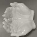 Wsmart Hand Key Holder Bowl Funny Entryway Key Tray for Desk & Home Decor, Cute Candy Dish for Office, Purse Bowl & Hand Statue Decor (Small White Resin)