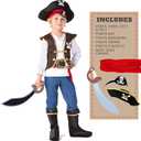 Spooktacular Creations Halloween Pirate Costume Kids, Boys Pirate Costume Set for Toddler Halloween DressUp, Themed Party (Toddler(3-4 yrs), Blue)