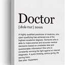 LEXSIVO Doctor Definition Print Canvas Wall Art Home Office Decor Modern Minimalist Doctor Painting 12x15 Canvas Poster Framed Ready to Hang Healthcare Artwork