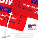 Trump Vance 2024 Flag for Car Red Bandera para Carros Window Clip Pole Mount Kit Rally Shooting 2024 Poster Auto Decor MAGA Sign Outdoor Decorations Republican Gift Made in USA