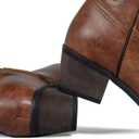J's.o.l.e Women's Knee High Cowboy Boots Wide Calf Snip Toe Fashion Western Cowgirl Boots, Size 40