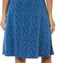 Amazon Essentials Women's Short Sleeve V-Neck Gathered Fit and Flare Dress (XX-Large, Bright Blue Floral)