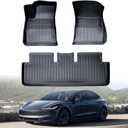All Weather Floor Mats fit Tesla Model 3 2024-2025 Highland Floor mats Set of 3 Mats TPE Waterproof Anti-Slip Floor mats for Model 3 Accessories.