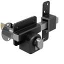 GateMate Long Throw Gate Lock 1490116, Euro Profile Gate Lock for Sheds, Gates & Garage Doors, Keyed Outside & Inside Thumb Turn, 316 Stainless Steel, For Wooden Gates & Doors Up to 2 (70mm), 5 Keys