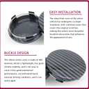 Ijuicy 4 PCS Wheel Center Caps, Wheel Hub Caps Modification Decoration, ABS Rust-Proof Durable Snap-in Center Caps for Rims (Carbon Fiber Black)