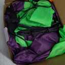 4 FT Halloween Inflatables Window Witch Wizard Outdoor Decorations, Flying Window Blow Ups with Build-in LED Lights, Funny Yard Garden Decoration for Halloween Party Indoor Outdoor