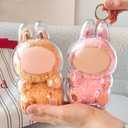 2 x Protective Case, High Clear Case Cover for 17cm Doll, Acrylic Display Box with Keychains (Doll Not Include) (Seat)