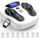 Creliver EMS Foot Stimulator Pro 2, EMS Foot Massager for Neuropathy Feet with TENS Pads, TENS Neuropathy Foot Massager for Circulation, Pain Relief, Plantar Fasciitis, 99 Levels, FSA HSA Eligible (Beige)