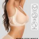 Wireless Bras for Women Full Coverage Supportive Push Up Bra Comfortable Seamless Yoga Friendly Fits 34C-40DD (Medium, Nude)