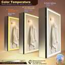 GANPE LED Lighted Bathroom Medicine Mirror Cabinet with Sockets & USBs, Anti-Fog Dimmable Light and Color Adjustment, Easy to Install Aluminum Cabinet (20 * 28 Left Hinge)