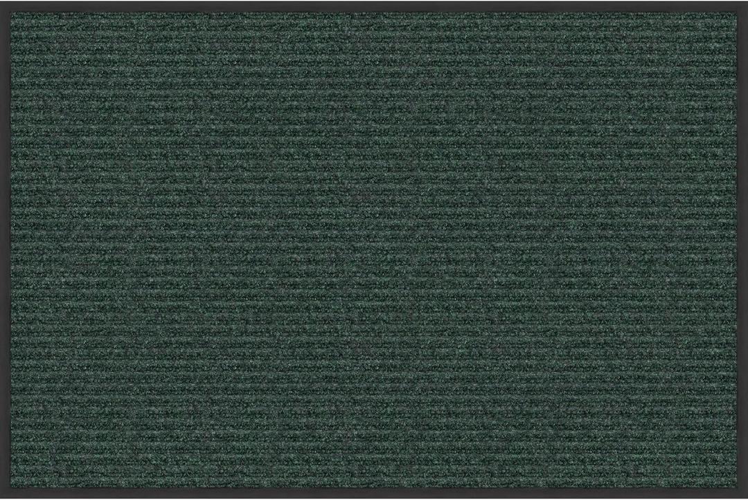 Apache Mills Apache Rib 3 x 2' Non Slip Dirt Trapping Stain Resistant Indoor/Outdoor Door Mat, Moss Green