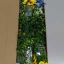 Pansies Artificial Flowers for Outdoors 12 Bundles Fake Silk Pansy Faux Plastic Plants UV Resistant for Home Outside Garden Planter Front Door Porch Yard Patio Decor (Blueyellowwhite)