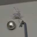 Flocked Ornaments for Christmas Tree Decorations - 35pcs Gray Velvet Ball Ornament for Winter Holiday Decor - Dusty Blue Plastic Shatterproof Xmas Ornaments Bulk (Grey)