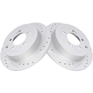 Rear Performance Brake Rotors Set Premium G-Coated Cross Drilled & Slotted Compatible with 2016-2021 Hyundai Tucson 2017-2022 Kia Sportage