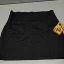 Hybrid & Company Women's Super Comfort Stretchy Basic Mini Pencil Skirt with Side Slit,  L