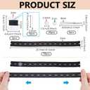 PH PandaHall 18pcs Black Pant Waist Tightener 20mm Wide Elastic Waist Button Kits Adjustable Elastic Sewing Bands with 12 Buttons Waist Tightener Tool for DIY Waistband Pant Craft, 10 Inch