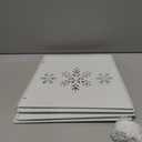 WKHOMEDECO 28" Cutout Snowflake Christmas Tree Collar, Metal Christmas Tree Collars for Artificial Trees, Beautiful Tree Collar for Pencil Tree Decorates Your Holiday (White)