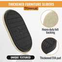 Furniture Sliders for Hardwood Floors Felt-8 Pack 9-1/2" Oval Reusable Furniture Slider with Extra Thick Design - Heavy-Duty Furniture Movers - Beige Felt Sliders Effortless Moving
