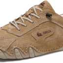 Women's Fashion Casual Walking Shoes Retro Leather Lightweight Outdoor Sports Sneakers for Hiking Trailing (Size 5)