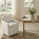 KISLOT Upholstered Dining Chair with Washable Cover, Light Beige; 1 Chair Included