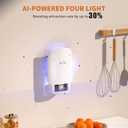 Fly Trap Indoor Plug in Electric Bug Zapper with Six Light - Silent, Pet Safe & Mess-Free Flying Insect Traps - Gnat Catcher & Fruit Fly Killer for House Home Kitchen Bedroom 1+1