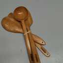 Neem Wood Cooking Spoons Spatula Set (4-Piece) Handmade Wooden Spoons for Cooking, Heat Resistant Kitchen Utensil Tools, Nonstick Cookware Safe Stirring & Serving Spatula Set