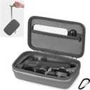 BRDRC Osmo Mobile 7P 8 Case, PU Leather Portable Storage OM 7P Case Travel Carrying Bag for DJI OM 7/7P/8 Gimbal Stabilizer for DJI Mic Mini Accessories