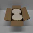 LIYH 100 Pcs Ivory Plastic Plates with Gold Rim- Dessert Plates 7.5" Disposable Scalloped Fancy Gold Plastic Plate, Baby Shower Cake Plate Party Tableware Dishes