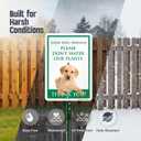 SmartSign Funny Don't Water Our Plants Dog Pee Yard Sign - 10"x7", 21.5 inch Tall Lawn Sign & Stake Kit, Cute Dog Graphic, 40 mil Laminated Rustproof Aluminum
