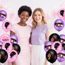 2 x 48 Pcs Women's History Month Balloons Empowerment Feminist Rights Female Awareness Inspirational Pink Purple Black Balloon for March Women's Day Party Decoration Supplies