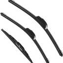 3 Pack Windshield Wiper Blades Compatible with Chevrolet Blazer 2019-2021, Front and Rear, 24" 18" 12"