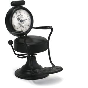 Barber Gifts for Men Barber Shop Decor Barber Chair Desk Clock Hairdresser Hairstylist Gift Ideas Table Top Clock 6.7" W x 8.6" H Black