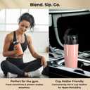 Portable Blender for Smoothies & Shakes - 20oz Mini Smoothie Maker - USB-C Rechargeable Juicer - Leakproof Lid with Filter & Carry Handle - Self-Cleaning Personal Blender - Dishwasher Safe - BFA Free