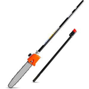 Kerlista Replace part Pole saw attachment + Extension Pole Attachment compatible with Hus 128LD most brushcutters head and Powerheads (Black)