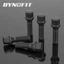 Dynofit M12x1.5 Lug Bolts Compaible with BMW, 45mm Shank Extended Aftermarket ET Wheel Bolts for E82 E88 E91 E92 E93, 12x1.5 Conical Seat Shiny Extended Wheel Studs for 20mm Spacer