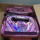 Fanwoli 23" Dance Bag with Garment Rack | Prism-Glowing Collection | Waterproof Iridescent Fabric | Ideal Competition Duffle Bag for Dancer Cheerleader Little Princess | Laser Purple