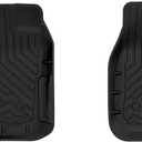 Mixsuper F150 Floor mats-Floor mat for Ford F150/Ford Bronco 1980-1996, F-250/F350 1980-1997 Classic Ford Truck Accessories,All Weather TPE Rubber Floor Liners Protection,Anti-Slip Car Mats, Black