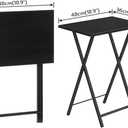HOOBRO Folding TV Tray Table, Stable Snack Table for Small Space, 18.9”L x 14.2”W x 26.2”H