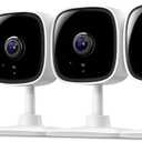Tapo 1080P Indoor Wired Security Camera - Works as a Baby & Pet Monitor, Motion Detection, 2-Way Audio, Siren, Night Vision, Subscription-Free Local or Optional Cloud, Works with Alexa, C100(4-Pack) (White)