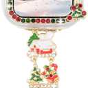 Compatible with Apple Watch Bands 45 mm 44mm 41 mm 40mm, Halloween Christmas Bling Jewelry iWatch Series 9/8/7/6/SE/5/4 Bracelet Strap with Cute Metal Chain Charms for Women