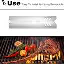 Grill Heat Plates Shield for Backyard Grill BY14-101-001-05 BY16-101-002-06,Revoace Gas Grill GBC1690W GBC1705WV GBC1706W GBC1793W,Uniflame GBC1030WRS GBC1134W Stainless Steel Burner Cover 14"