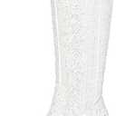IDIFU IN3 Rhinestone Cowboy Boots For Women Knee High Western Cowgirl Boots Pointed Toe Block Chunky Heels Sparkly Glitter Long Tall Dress Booties Party Bling Shiny Boots, Size 8